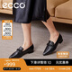 愛步（ECCO）穆勒鞋女 尖頭淺口一腳蹬單鞋女 型塑系列21424301001 黑色36