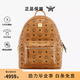 MCM Stark Visetos 老花雙側(cè)鉚釘小號(hào)男女同款背包雙肩包 干邑色MMKEAVE15CO001