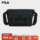FILA【黑武士】斐樂(lè)斜挎包老花輕便防潑水挎包老花單肩包 正黑色-BK XS