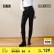 森馬（Semir）森柔牛仔|牛仔褲女修身加絨長褲2024新款冬季保暖小腳褲顯瘦 牛仔水洗黑98201 29