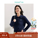 茵曼（INMAN）毛衣女POLO領(lǐng)秋冬套頭針織衫通勤長(cháng)袖毛衣上衣 寶藍色 M
