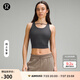 lululemon丨Logo Charm 女士前胸系帶設(shè)計(jì)羅紋背心 LW1EUBS 石墨灰 線上專售 S /6