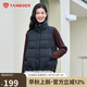 坦博爾羽絨服馬甲女立領(lǐng)寬松外搭短款羽絨背心外套TD236006 黑色 170