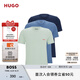 HUGO【七夕節(jié)禮物】【打底T恤三件套】男士春夏棉質(zhì)徽標短袖T恤 983 L