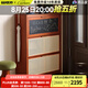 小萬(wàn)家具藤編鞋柜實(shí)木家用門(mén)口玄關(guān)柜小戶(hù)型翻斗入戶(hù)超薄鞋架 鞋柜-磁吸黑板標準款
