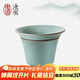 東道汝窯河南非遺茶具配件茶漏組陶瓷茶漏尼龍布過濾網(wǎng)功夫茶道濾茶器 【老東道】澄心茶漏組-天青色