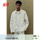 H&M男士夾克2025秋季新款標(biāo)準(zhǔn)版型底特律工裝外套式襯衫1265595 奶油色 L 175/108