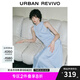 UR七夕2025夏季新款女裝波嬉風(fēng)垂感長款無袖連衣裙UWG750056 淺藍 (面料微透) M