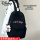 迪士尼（Disney）韓版書包初中女高中生簡約日系ins背包大容量大學(xué)生雙肩包潮旅行 黑色+圍巾狗掛件