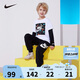 NIKE 耐克小童裝男童純棉長袖T恤春秋兒童假兩件針織休閑上衣打底衫