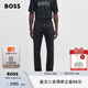 BOSS博斯【七夕節(jié)禮物】男士25年春季新款黑色舒適彈力錐形牛仔褲 019-黑色 M (3232)