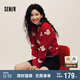 森馬（Semir）[商場(chǎng)同款]迪士尼米奇紅色毛衣女25年絞花寬松針織衫101125107004