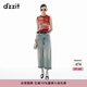 DZZIT地素牛仔褲2024秋季新款水洗工藝丹寧潮流牛仔褲女 藍色 S