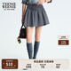 Teenie Weenie小熊女裝半身裙2025秋季新款甜美俏皮約克褶格子短裙 藏青色 M