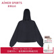 Aimer sports愛(ài)慕運(yùn)動(dòng)外套上衣女士秋季薄款通勤帶帽拉鏈外套外穿AS144N91 深空黑400 S 160