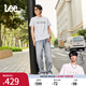 Lee【張凌赫代言】25新品寬松錐形五袋款淺藍色水洗男牛仔褲潮流 復古淺藍色 34