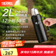 膳魔師（THERMOS）戶外便捷旅行壺304真空不銹鋼保溫壺露營車載水壺大容量2LSK-2020 黑色 2000ml