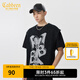 卡賓（CABBEEN）卡賓男裝兔子提花線衫22冬新款寬松針織衫W3231106001 煤黑色01 M /170/48