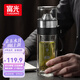 富光抗菌玻璃杯 雙層高硼硅水杯 茶水分離杯 男女士辦公泡茶杯子260ml