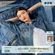 迪賽尼斯2024年春季新款美式復(fù)古風(fēng)通勤短款寬松長(zhǎng)袖牛仔短外套女 牛仔藍(lán) S