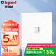 羅格朗開關(guān)插座面板 畫采系列陶瓷白86型暗裝 一位電腦插（六類）