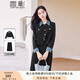 香影氣質(zhì)一整套穿搭女2025春秋新款黑色上衣半身裙大方得體兩件套 黑色 S