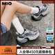 MIO【戚薇同款】米奧透氣老爹鞋厚底增高休閑運動(dòng)鞋輪胎鞋女鞋網(wǎng)面鞋 灰/白/黑色 37