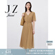 玖姿（JUZUI）商場同款優(yōu)雅輕盈肌理V領(lǐng)連衣裙女夏款JWEX50009 淺咖啡 L
