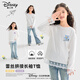 迪士尼童裝蕾絲花邊女童長(cháng)袖T恤秋季新款時(shí)尚百搭好看女孩上衣韓版衣服