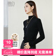 晚白【斷碼清倉】【100%羊毛】內(nèi)搭打底毛衣套頭針織衫女 黑色 L