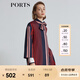 PORTS寶姿女裝2025春夏新款條紋撞色外套SL8C002KFD063 黑色-荼蘼粉條紋 S (4)
