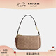 蔻馳（COACH）【禮物】奧萊女包經(jīng)典標(biāo)志老花NOLITA 19號(hào)手袋腋下單肩包手提包 IM/棕黃色/棕色