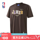 NBA官方-【限時秒殺】蒙太奇系列詹姆斯庫里夏季運動t恤男士純棉短袖 勒布朗詹姆斯純棉T恤（棕色） XL