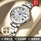LOEGSINS情侶手表藍氣球機械表全自動(dòng)名表瑞士品牌十大名表原裝進(jìn)口超防水【質(zhì)保十年】女款本色白面42mm