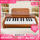 貝琪（Betsy）BJD-01兒童小鋼琴0-3歲早教玩具樂器37鍵寶寶電子琴兒童節(jié)禮物 木紋棕-25鍵-無藍(lán)牙