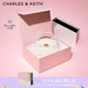 CHARLES&KEITH質(zhì)感金屬扣凱莉包手提包單肩包包女包生日七夕禮物CK2-50270880