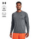 安德瑪（UNDERARMOUR）春夏Tech男子訓(xùn)練運動長袖T恤1328496 灰色012 XL