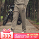 AKSERIESAK男裝新復(fù)古回潮系列易穿搭針織拉絨直筒休閑長褲男2252221 軍卡其 L
