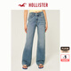 HOLLISTER25夏季復古baggy風(fēng)寬松高腰牛仔褲女裝KI355-5362 中間色 28 155/72A 6短版
