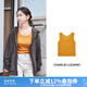 Charlie Luciano【李沐宸同款】提花編織94570標識背心夏季新款休閑cl上衣女 橙色 M