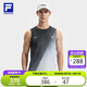 FILA 斐樂官方黃景瑜同款男子針織背心2025健身運(yùn)動基礎(chǔ)滿印無袖上衣