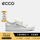 愛(ài)步（ECCO）【60周年限定】板鞋女 牛皮魔術(shù)貼平底鞋 柔酷219243 白色21924301007 38