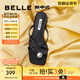 百麗（Belle）鐘楚曦同款珠珠女孩1.0新中式?jīng)鲂疀鲂珺1887BL4 【何超蓮?fù)睢磕竞?拖鞋 36 (230mm)