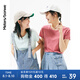 美特斯邦威短袖t恤女夏季純色圓領(lǐng)打底衫基礎(chǔ)內(nèi)搭寬松體恤女 鐵銹紅 L 165 88A