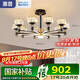惠普輕奢led客廳大燈水晶吊燈全光譜護(hù)眼中山燈具現(xiàn)代北歐吊燈包安裝