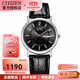 西鐵城(CITIZEN)手表BM8240/EW1270小表盤(pán)光動(dòng)能情侶表小牛皮表帶簡(jiǎn)約 BM8240-03E情侶男表