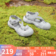 駱駝（CAMEL）戶外涼鞋女丑萌沁涼版撞色厚底涼鞋 L25M076016 淺灰 36 