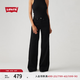 Levi's李維斯25年秋冬新款女士美式休閑318寬松塑形闊腿牛仔褲 黑色 28 (30)