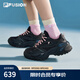 FILAFUSION斐樂潮牌趙露思同款女鞋EVA軟糖厚底潮鞋新款休閑鞋老爹鞋 黑舞鞋/魚子灰-TC 38