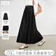 對白【杜鵑同款】復古丹寧牛仔半身裙女2025秋新款高腰顯瘦A字裙 復古牛仔黑 XL